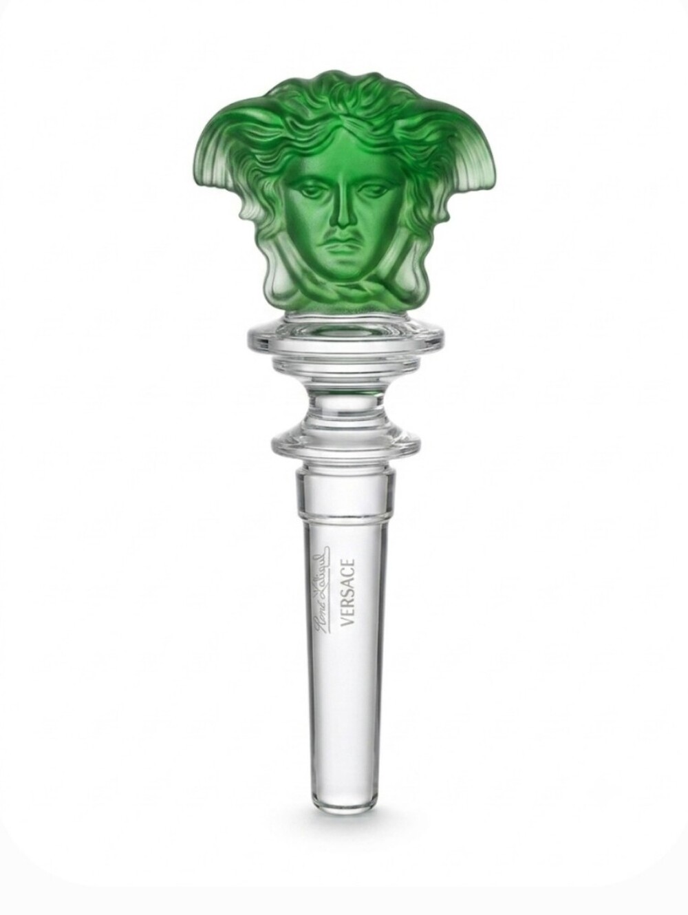 VERSACE ROSENTHAL Medusa Green Austrian Crystal Wine Bottle Stopper -NIB Vintage